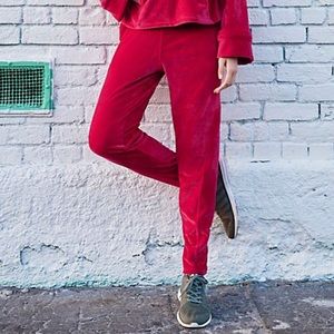 Free People Cherry Plush Jogger Size S New